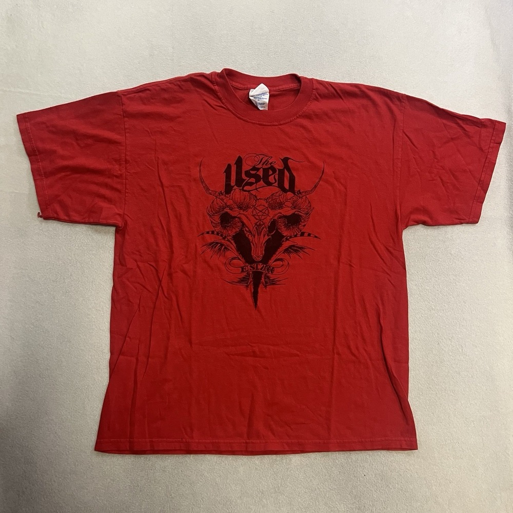 Vintage The Used Band T-Shirt Men's Size XL Red Punk Rock Emo Graphic Tee